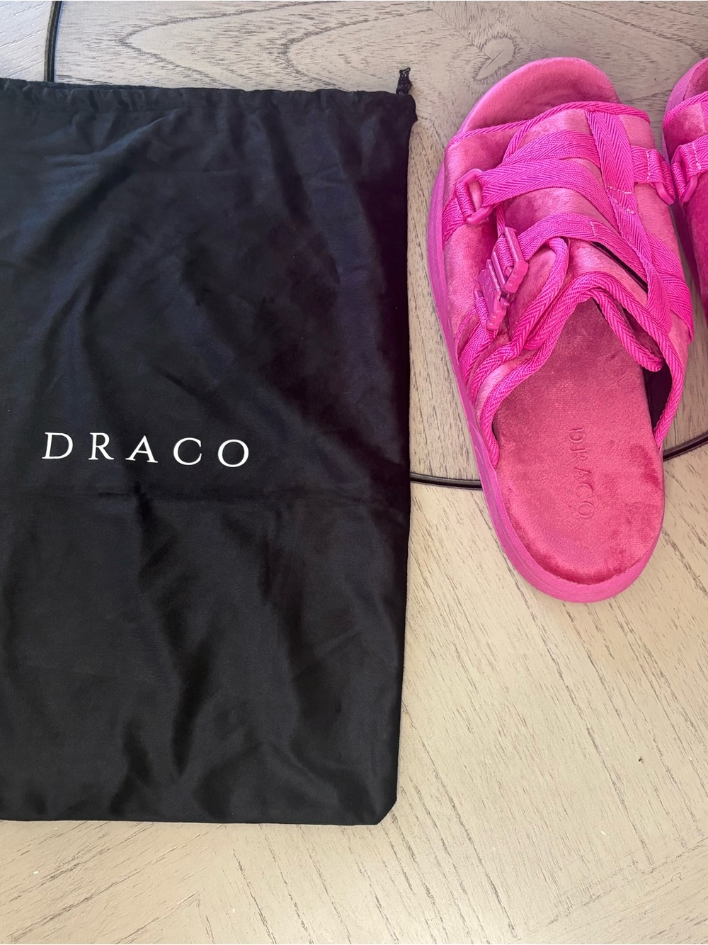 Draco Women's Size 12 Hot Pink Suede Slide Sandals